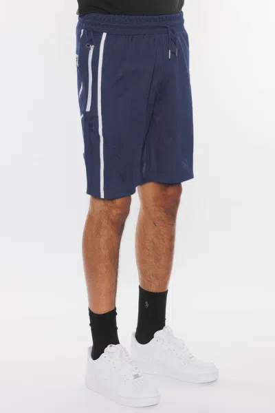Truedames Taped Stripe Shorts In Blue