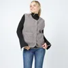Truedames Teddy Fur Vest With Pocket In Gray