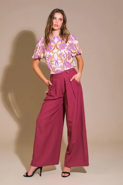 Truedames Terrace Views Woven Pants In Red