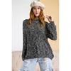Truedames Textured Knitted Sweater In Gray