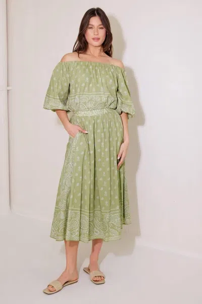 Truedames The More The Merrier Woven Full Midi Skirt In Multi
