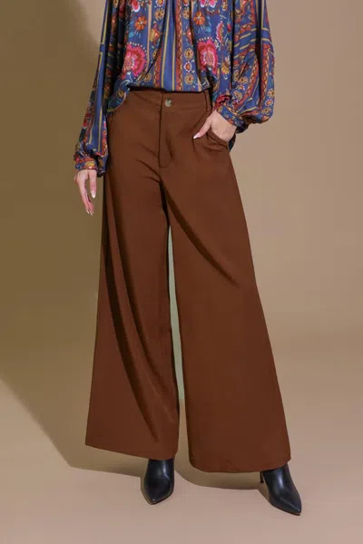 Truedames Think It Through Woven Pants In Brown