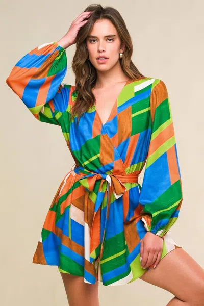 Truedames This Is Your Sign Woven Romper In Multi