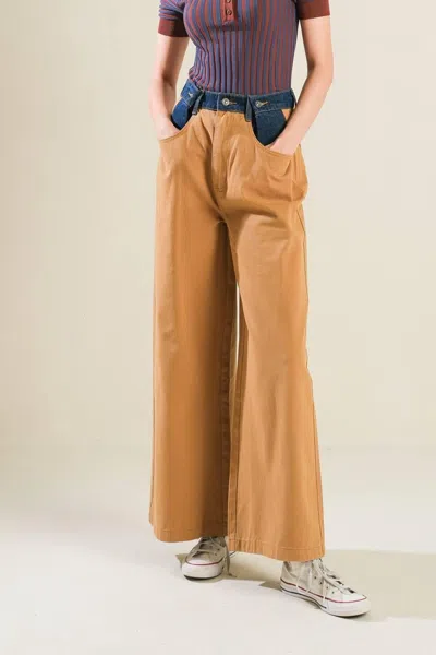 Truedames This One's For You Denim Pants In Brown