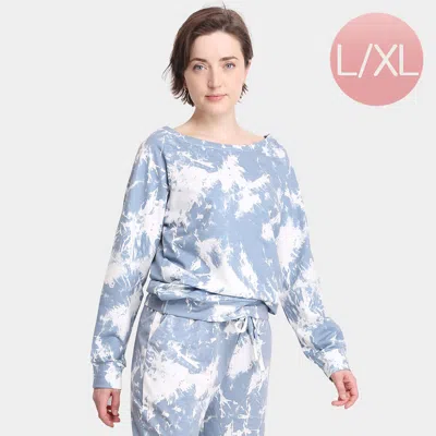 Truedames Tie Dye Boat Neck Loungewear Sweatshirts Top In Multi