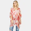 Truedames Tie Dye Cover Up Poncho In Multi