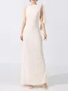 Truedames Tie Shoulder Sleeveless Maxi Dress In Neutral