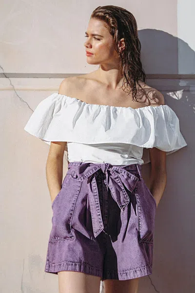 Truedames Time For Something Woven Top In White