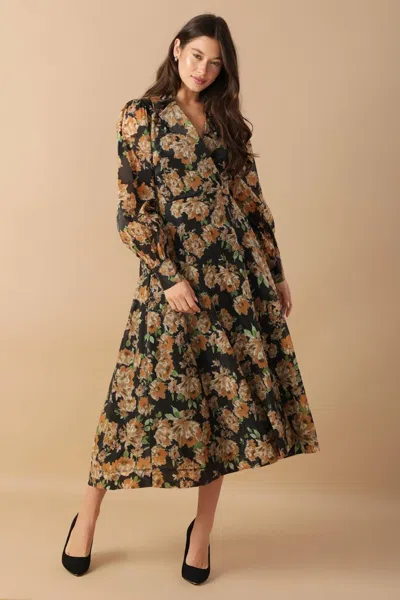 Truedames Time To Evolve Woven Midi Dress In Black