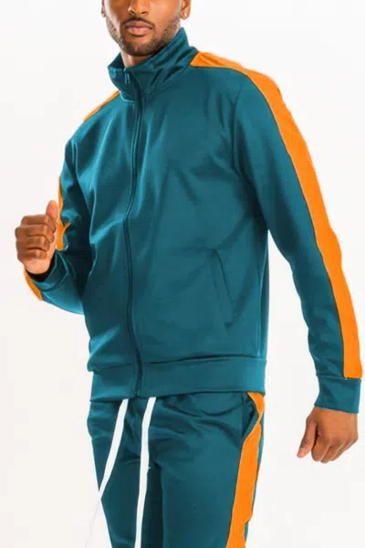 Truedames Track Single Stripe Jacket In Orange