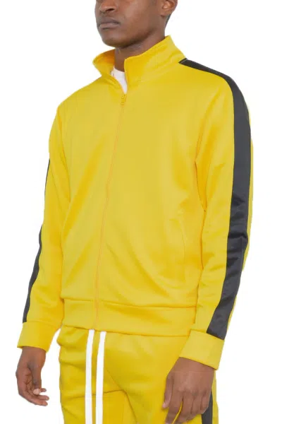 Truedames Track Single Stripe Jacket In Yellow