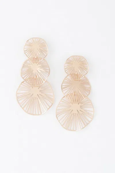 Truedames Triple Lemon Drop Earrings In Gold