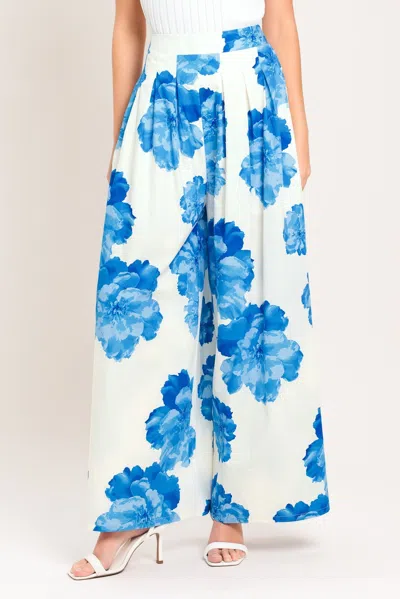 Truedames Tropic Blue Woven Pants In Multi