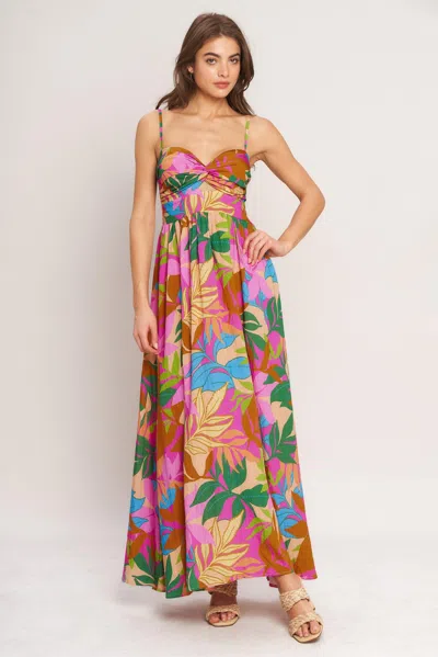 Truedames Tropic Fiesta Woven Maxi Dress In Multi