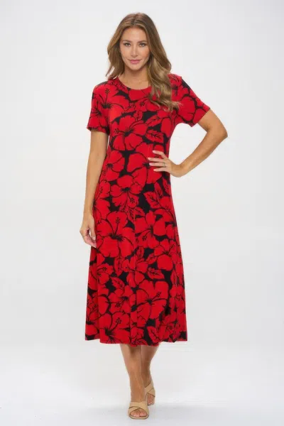 Truedames Tropical Bliss Flex Dress In Red