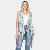 Truedames Tropical Leaf Printed Vest In Blue