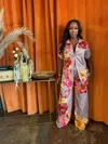 Truedames Tropical Muse Pants Set In Multi