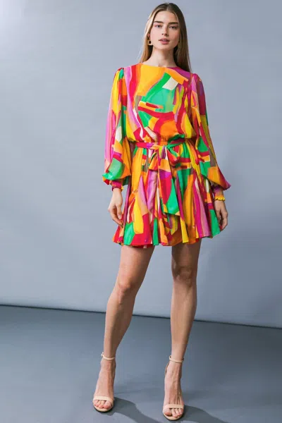 Truedames Truly Adorable Woven Midi Dress In Multi