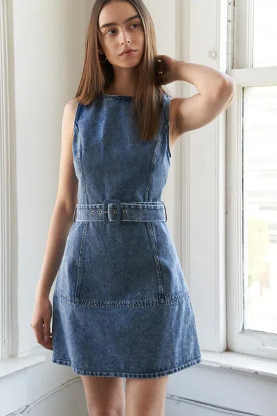 Truedames Turn A New Leaf Mini Dress In Blue