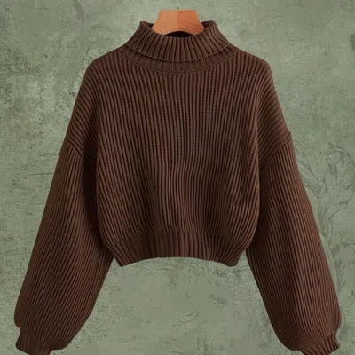 Truedames Turtle Neck Sweater Elegant Long Sleeve In Multi