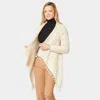 Truedames Tweed Tassel Cardigan In Gold