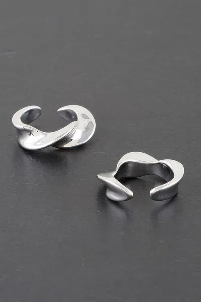 Truedames Twist Of Elegance Plated Earrings In Silver