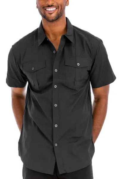 Truedames Two Chest Pocket Short Sleeve Shirt In Multi