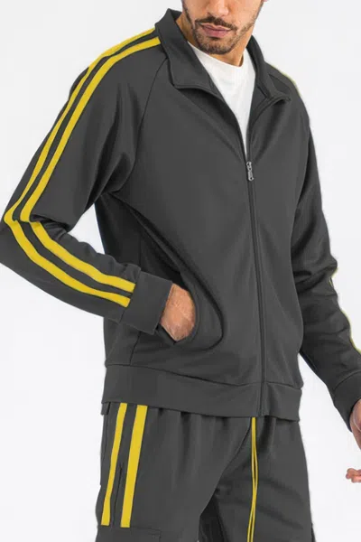 Truedames Two Stripe Track Jacket In Black
