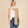 Truedames Two Tone Cable Knit Scarf In Neutral
