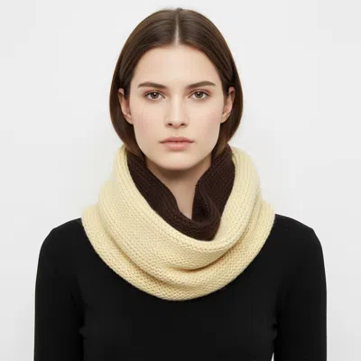 Truedames Two Tone Chunky Knit Infinity Scarf In Multi