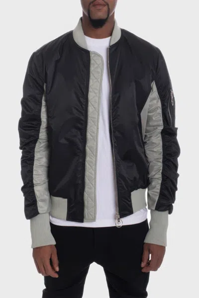 Truedames Two Tone Color Block Bomber Jacket In Black