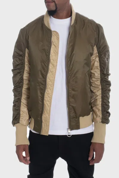 Truedames Two Tone Color Block Bomber Jacket In Multi