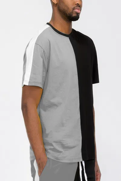 Truedames Two Tone Color Block Short Sleeve Tshirt In Black