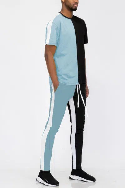 Truedames Two Tone Color Block Track Pant Jogger In Multi