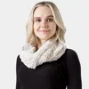 Truedames Two Tone Fuzzy Fur Infinity Scarf In Sand