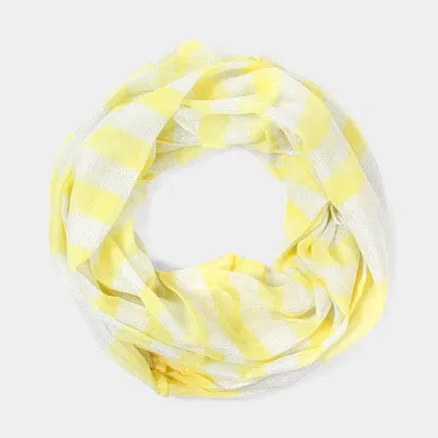 Truedames Two Tone Lurex Infinity Scarf In Yellow