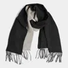 Truedames Two Tone Oblong Scarf In Black
