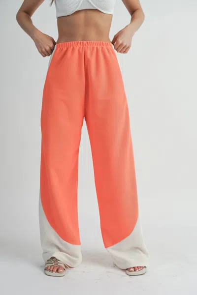 Truedames Two Toned Wide Leg Pants In Pink