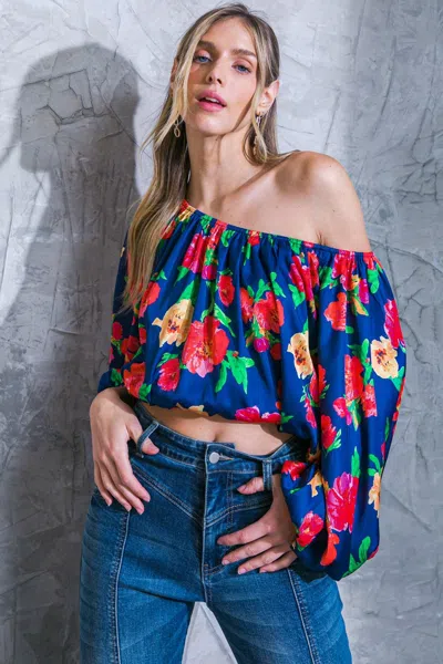 Truedames Unforgettable Muse Woven Top In Blue