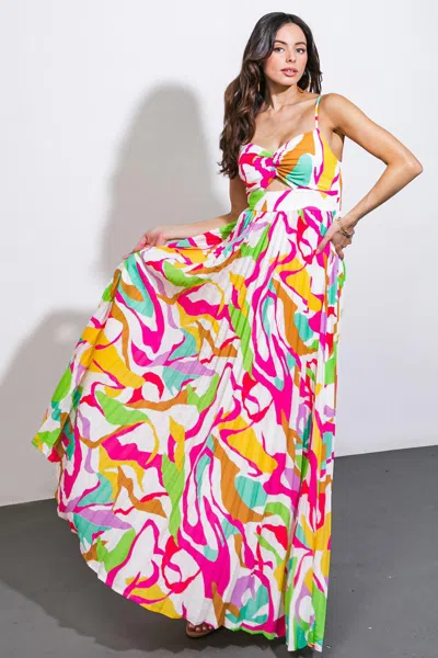 Truedames Up To Chance Woven Maxi Dress In Multi