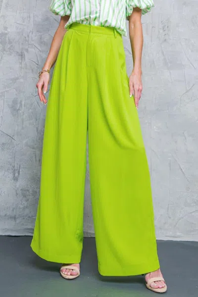 Truedames Upscale Aura Woven Pants In Green
