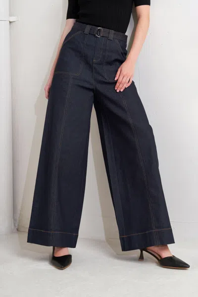 Truedames Urban Panel Denim Pants In Blue
