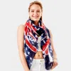 Truedames Usa Flag Oblong Scarf In Multi