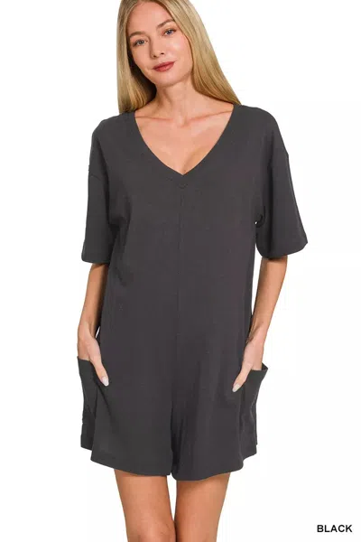 Truedames V Or Scoop Neck Reversible 2-way T-shirt Dress In Black
