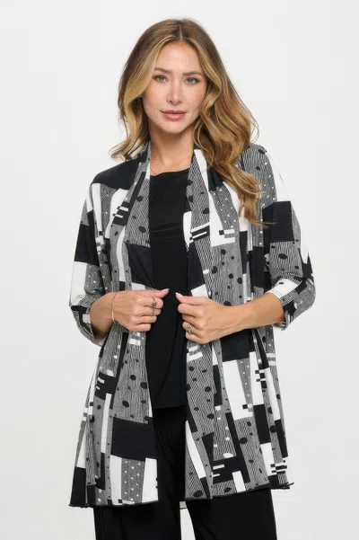 Truedames Venechia Pleated Princess Jacket In Black