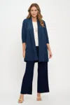 Truedames Venechia Pleated Princess Jacket In Blue