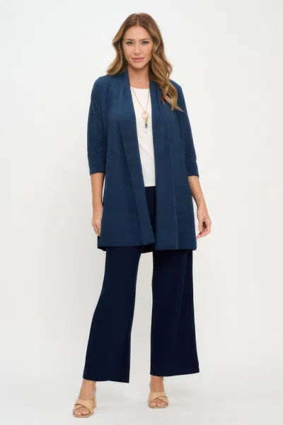 Truedames Venechia Pleated Princess Jacket In Blue