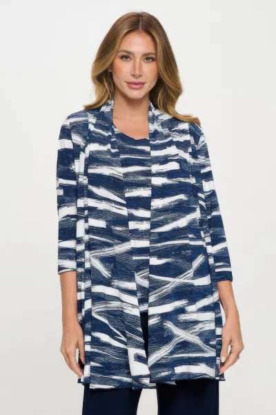 Truedames Venechia Pleated Princess Jacket In Blue