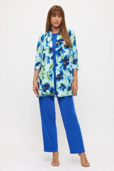 Truedames Venechia Pleated Princess Jacket In Blue