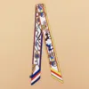 Truedames Vintage Carriage Pattern Printed Twilly Skinny Scarf In Multi